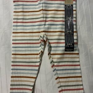 Organic Cotton Multicolor Striped Kids Leggings